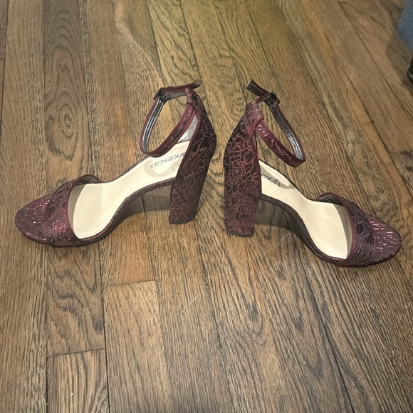 Red Block Heels - Picture 2 of 4